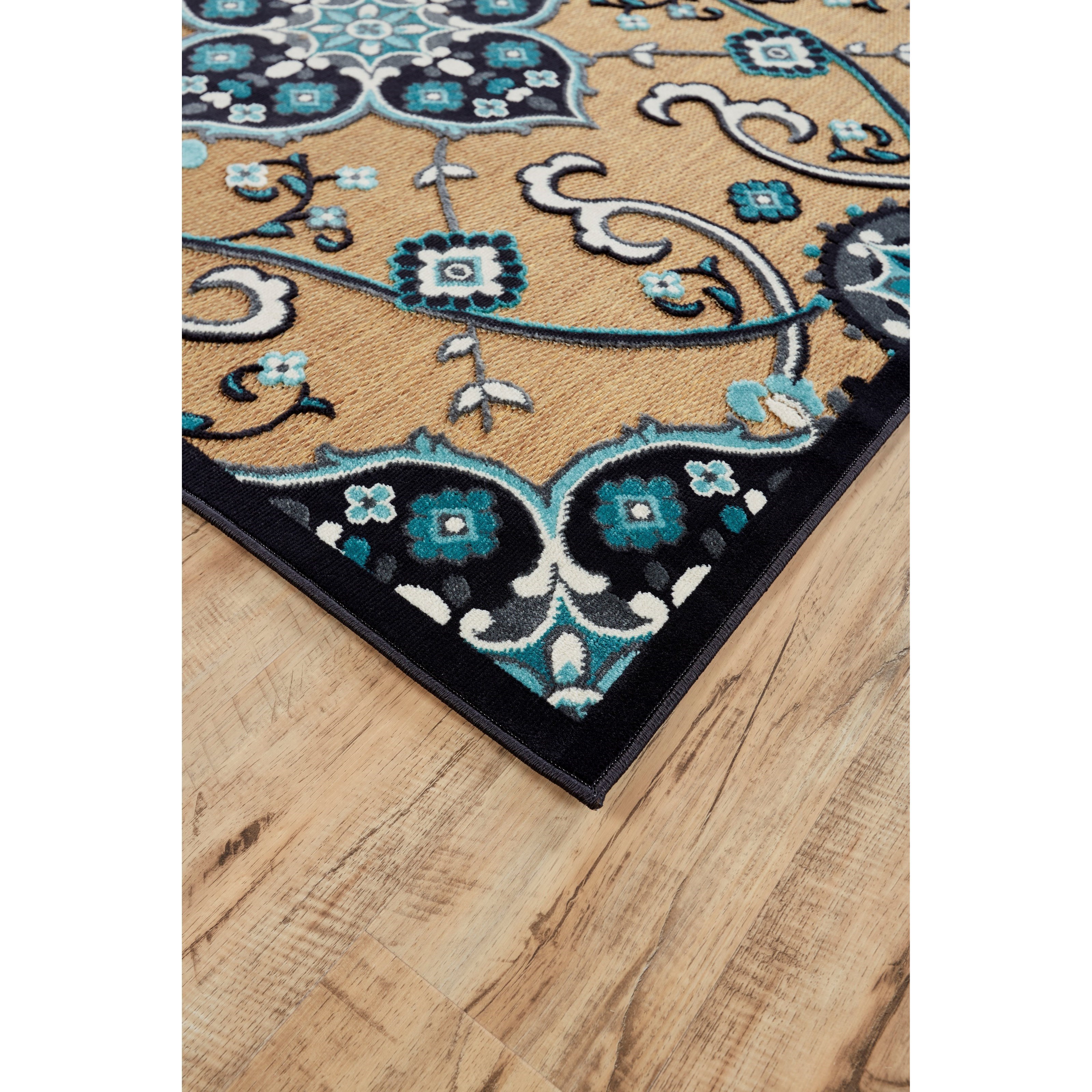 Tan/Charcoal 2'-1" X 4' Area Rug
